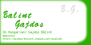 balint gajdos business card